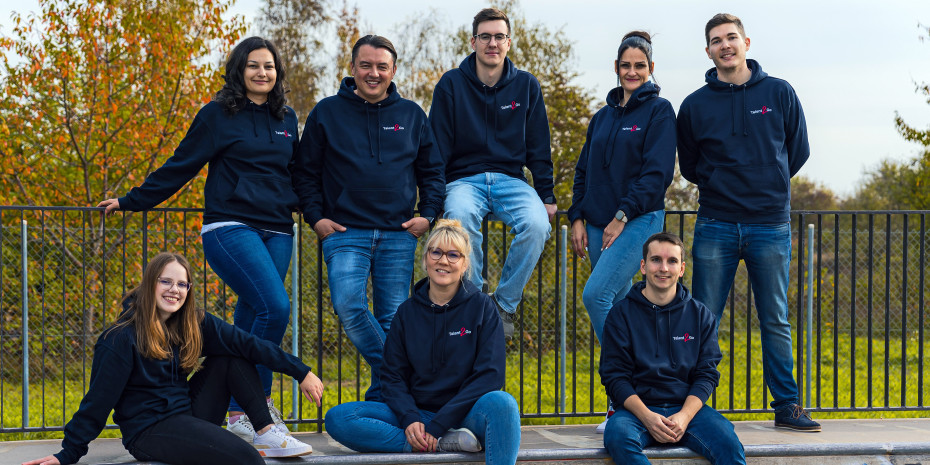 Das Team von Talent2Go besteht aktuell aus sieben Mitarbeitern und dem Geschäftsführer.   