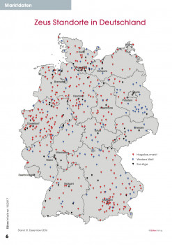 Zeus-Standorte in Deutschland.