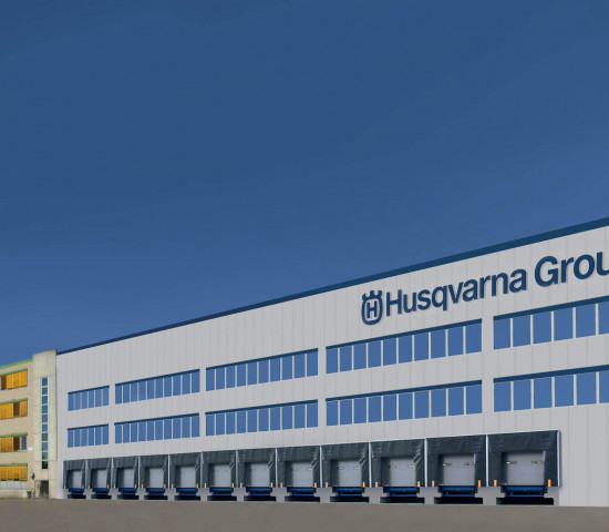 ... zur neuen Versandhalle der Husqvarna-Gruppe in Ulm.