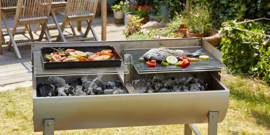 Das Grillsortiment der Marke Durandal Selection (hier mit Grillschale und Grillmatte) spielt bei Broszio eine große Rolle.