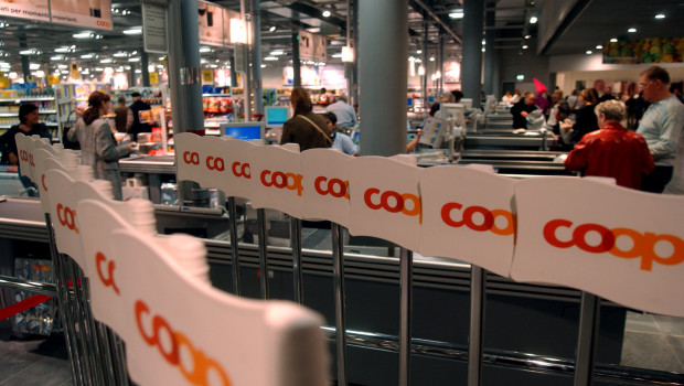 In ihrer Einzelhandelssparte hat die Schweizer Coop ihren Umsatz 2017 um 1,4 Prozent gesteigert.