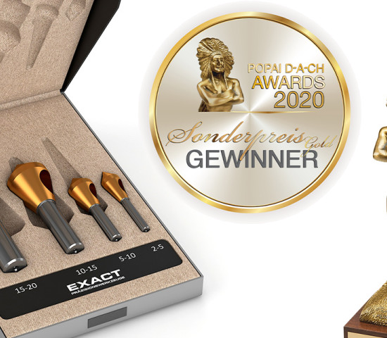 Natureline brachte Exact den Sonderpreis Umwelt in Gold beim Popai DACH Award ein. 