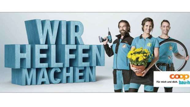 Sehr blau tritt Coop Bau + Hobby jetzt mit dem neuen Claim auf. Sehr blau tritt Coop Bau + Hobby jetzt mit dem neuen Claim auf.
