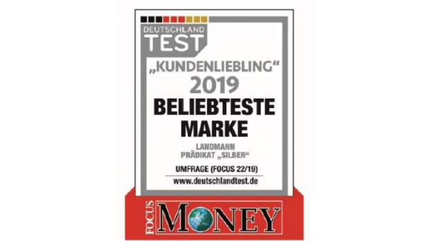 Mit dem Prädikat "Silber" ist Landmann als "Beliebteste Marke" von Deutschland-Test und Focus Money ausgezeichnet worden.