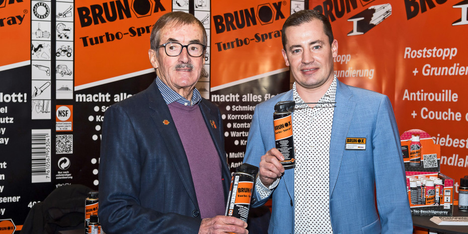 CEO Bruno Lieberherr sen. und Bruno P. Lieberherr jun. von Brunox in Köln.