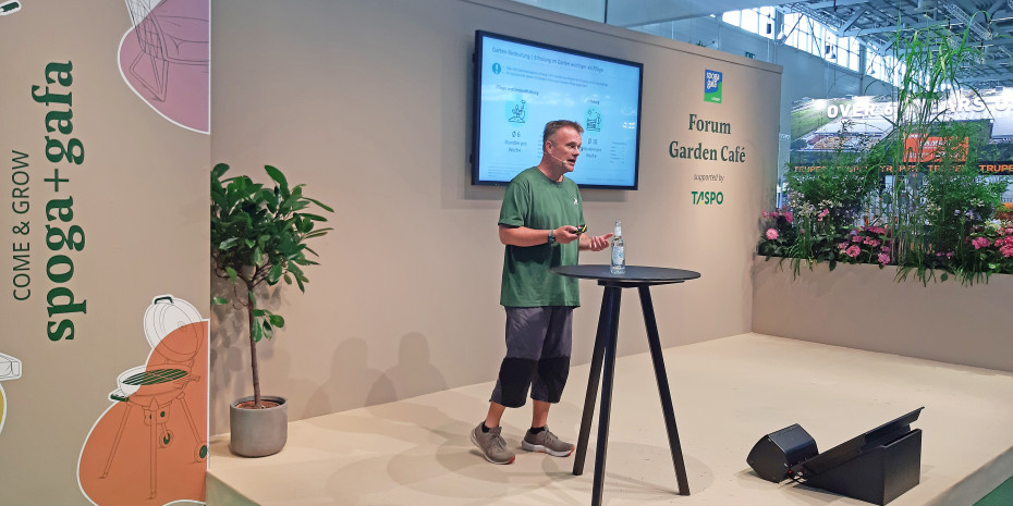 Torsten Brämer, Gründer der Online-Community „Wir sind Garten“, hat die aktuelle Studie  auf der Spoga+Gafa präsentiert.