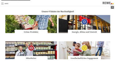Die Rewe dokumentiert ihre Strategie in Sachen Nachhaltigkeit