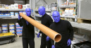 Blue Man Group im Toom-Baumarkt