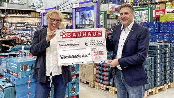 Bauhaus spendet 100.000 Euro an Verein Herzenssache