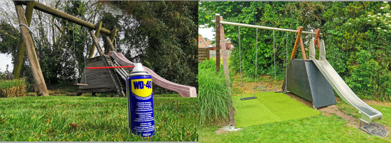 Auch eine Schaukelanlage wurde restauriert. Auch eine Schaukelanlage wurde restauriert.