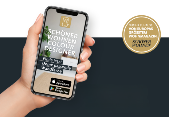 Die App berät bei der Auswahl der passenden Wandfarbe. Die App berät bei der Auswahl der passenden Wandfarbe.
