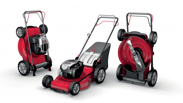 Briggs + Stratton, platzsparende Lagerung, Mow N’ Stow-Motorenserie