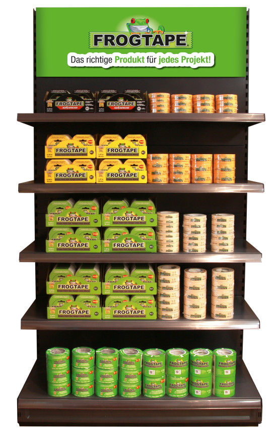 Frogtape will mit seinem optimierten Auftritt am stationären POS, ebenso wie im Netz und im TV für mehr Markenpräsenz sorgen.  Frogtape will mit seinem optimierten Auftritt am stationären POS, ebenso wie im Netz und im TV für mehr Markenpräsenz sorgen.
