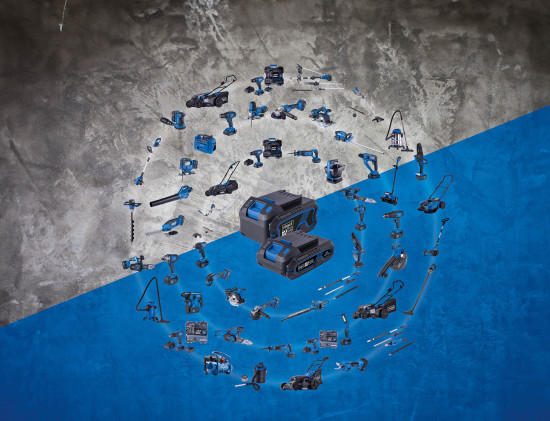 Ein Akku passt in alle Geräte der Serie.&nbsp;