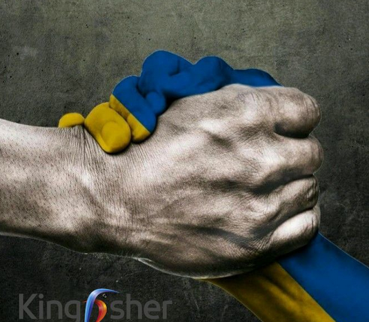 Kingfisher hat ein symbolisches Bild der Solidarität mit der Ukraine gepostet.
