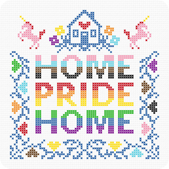 Der Home Sweet Home Sticker wurde anlässlich des IDAHOTB neu gestaltet. 