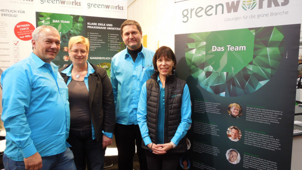 Greenworks-Geschäftsführerin Margit Gössmann, Horst Gössmann, Marion Illemann und Wolfgang Sell