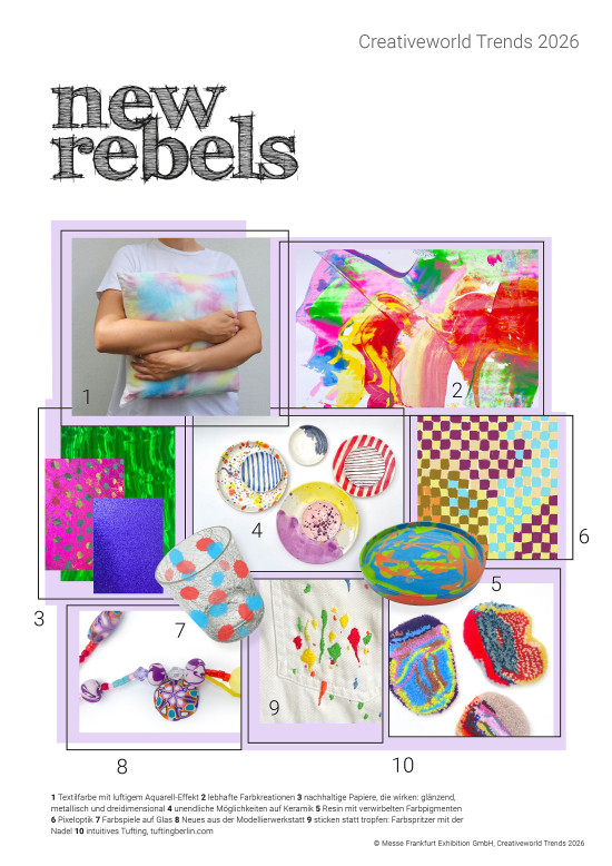„New Rebels“ feiert Farbigkeit und Mustermixe. „New Rebels“ feiert Farbigkeit und Mustermixe.