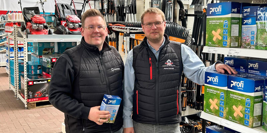 David Kennke (Leiter Einkauf EH) und Marco Schmidt (Regionalmanager EGN Baumarkt Gruppe).