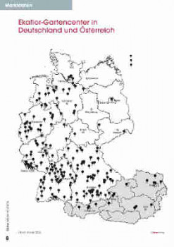 Ekaflor-Gartencenter in Deutschland und Österreich. [Stand: Januar 2018]