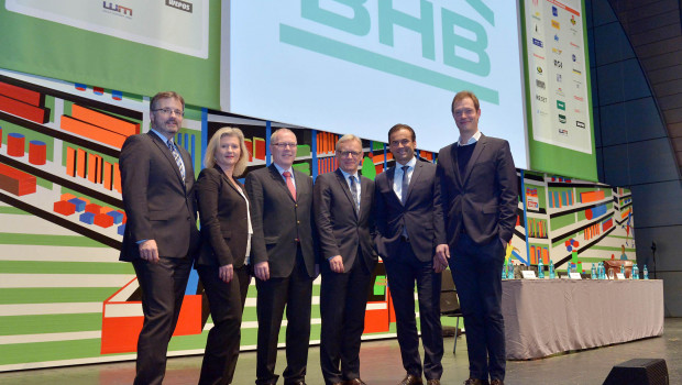 Der neue BHB-Vorstand (v. l.): Dr. Peter Wüst, Susanne Jäger, Dr. Ralf Bartsch, Detlef Riesche, Kai Kächelein und Alexander Kremer.