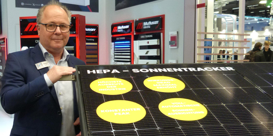 Der neue Solartracker von Hepa Solar richtet sich nach der Sonne aus. Ein gelungenes Konzept, findet Carsten Jung, der für den Hersteller den Vertrieb koordiniert.   