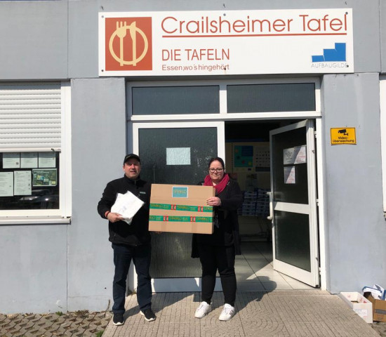 ... und ein Crailsheimer Tafel bedacht. ... und ein Crailsheimer Tafel bedacht.
