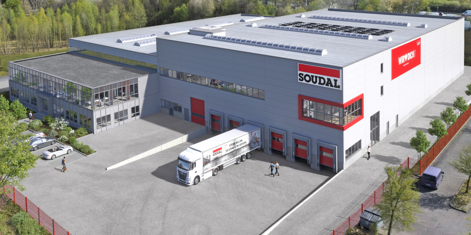 So soll der Neubau von Soudal in Leverkusen im Jahr 2023 aussehen. 