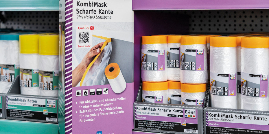 Das neue POS-Konzept für Klebebänder soll Kunden schneller zum gesuchten Produkt führen.