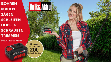 Einhell startet Marketingkampagne rund um den Volks-Akku
