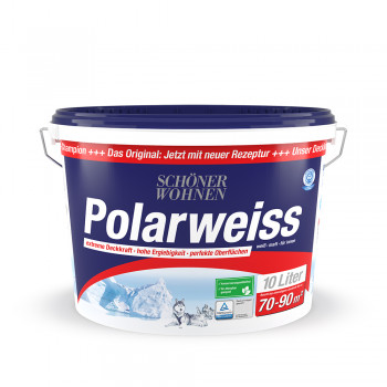 Im aktuellen Wandfarbentest ging Schöner Wohnen Polarweiss als das Produkt mit dem bestem Preis-Leistungsverhältnis hervor. Im aktuellen Wandfarbentest ging Schöner Wohnen Polarweiss als das Produkt mit dem bestem Preis-Leistungsverhältnis hervor.