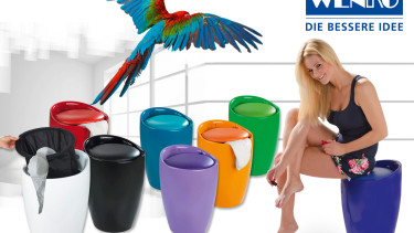 Wäschesammler und Badhocker