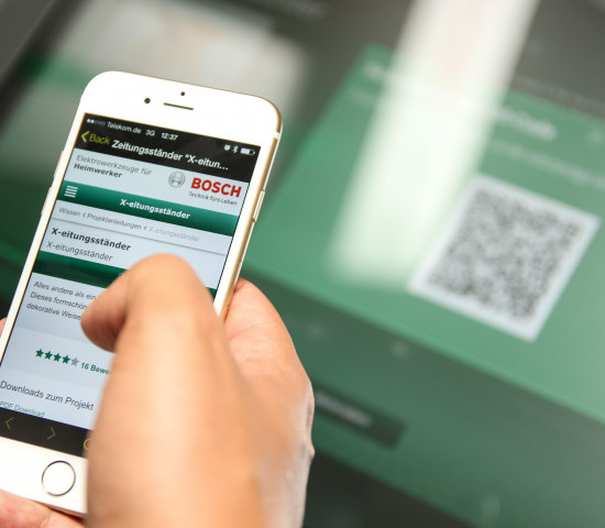 Die Informationen lassen sich auch per QR-Code auf das Smartphone übertragen.