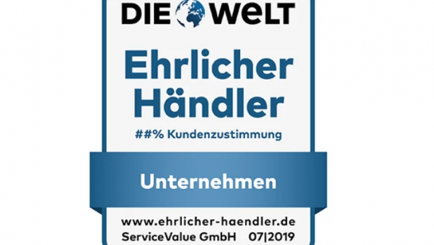 Service Value und "Die Welt" vergeben dieses Siegel auf der Basis von 44.000 ausgewerteten Kundenurteilen.