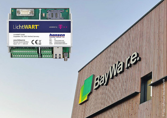 Bei der Baywa kommt smarte Lichtsteuerung der Firma Lichtwart zum Einsatz.