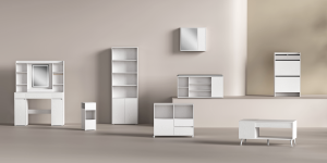 Möbel werkzeuglos montiert