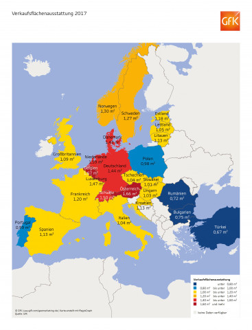 Verkaufsflächenausstattung.  Quelle: GfK
