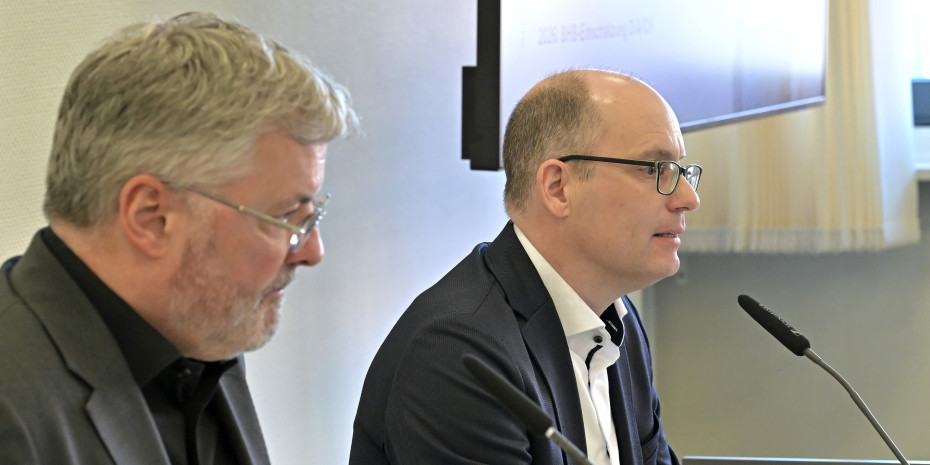 BHB-Vorstandssprecher Peter Abraham (r.) und Geschäftsführer Peter Wüst. BHB-Vorstandssprecher Peter Abraham (r.) und Geschäftsführer Peter Wüst.