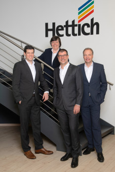 Die Geschäftsführung der Hettich Marketing- und Vertriebs GmbH & Co. KG (v. l.): Catherine Courcel, Bernd Große-Dunker, Uwe Kreidel und Philipp Rode.