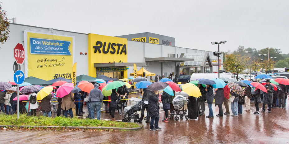 Rusta, Eröffnungstag in Schwentinental
