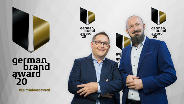 Severing-Geschäftsführer Christian Strebl (l.) und Marketingleiter Sascha Steinberg haben den German Brand Award für ihr Unternehmen entgegengenommen.