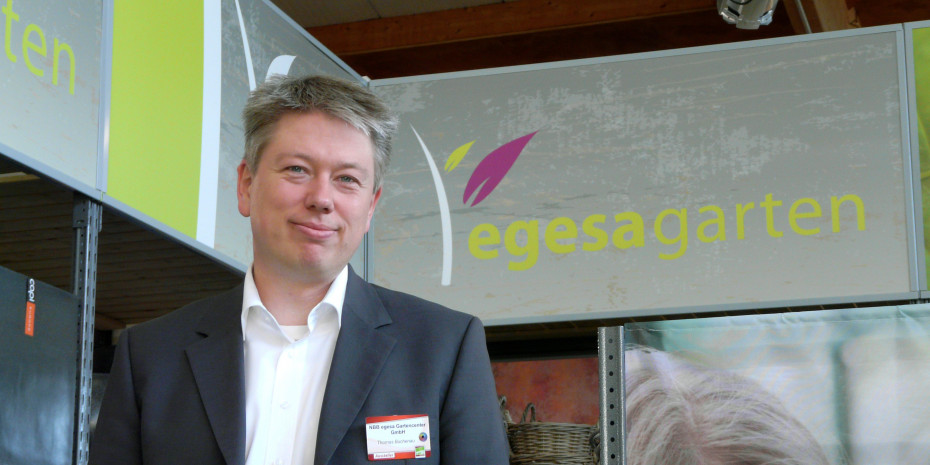 Thomas Buchenau, Geschäftsführer von NBB Egesa Garten, hat den Neuauftritt auf der Garten- und Zooevent erläutert.