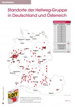 Hellweg-Standorte in Deutschland und Österreich. [Stand: 30. Juni 2017]