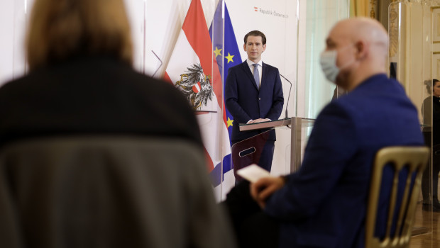 Auf einer Pressekonferenz im Bundeskanzleramt erläuterte Sebastian Kurz die geplanten Lockerung der Corona-Beschränkungen.