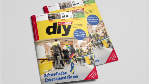 Die Expansionsstrategie des schwedischen Handelsunternehmens Rusta ist Titelthema der aktuellen diy-Ausgabe.