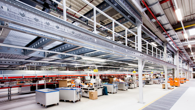 Ein Blick in das Fiege Mega-Center in Erfurt. Fiege führt die Multichannel-Fulfillment-Logistik von Ebay durch.