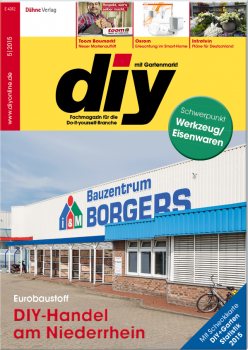 Das Cover der aktuellen diy-Ausgabe mit der Titelgeschichte über den Eurobaustoff-Standort in Rees.