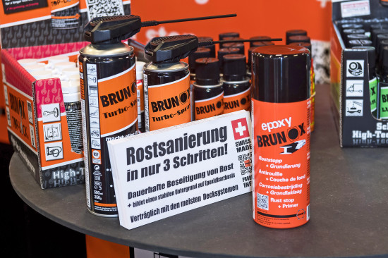 Turbo-Spray und Brunox Epoxy sind die beiden Bestseller der Schweizer.