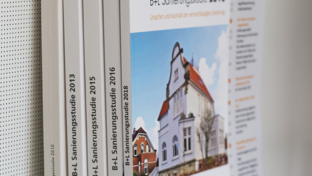 Für die "B+L Sanierungsstudie" wurden über 1.400 Sanierer, Auftraggeber, Handwerker und Architekten befragt. Die Befragung wurde nach den Studien der Jahre 2010, 2012, 2014 und 2016 bereits zum fünften Mal durchgeführt.