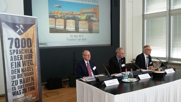 Umsatz gesteigert: Bilanzpressekonferenz von Hornbach in Frankfurt.